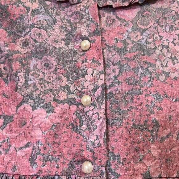 Vintage 80’s Sarah Kent girl’s floral dress with lace bib. Size 5 - Picture 7 of 12